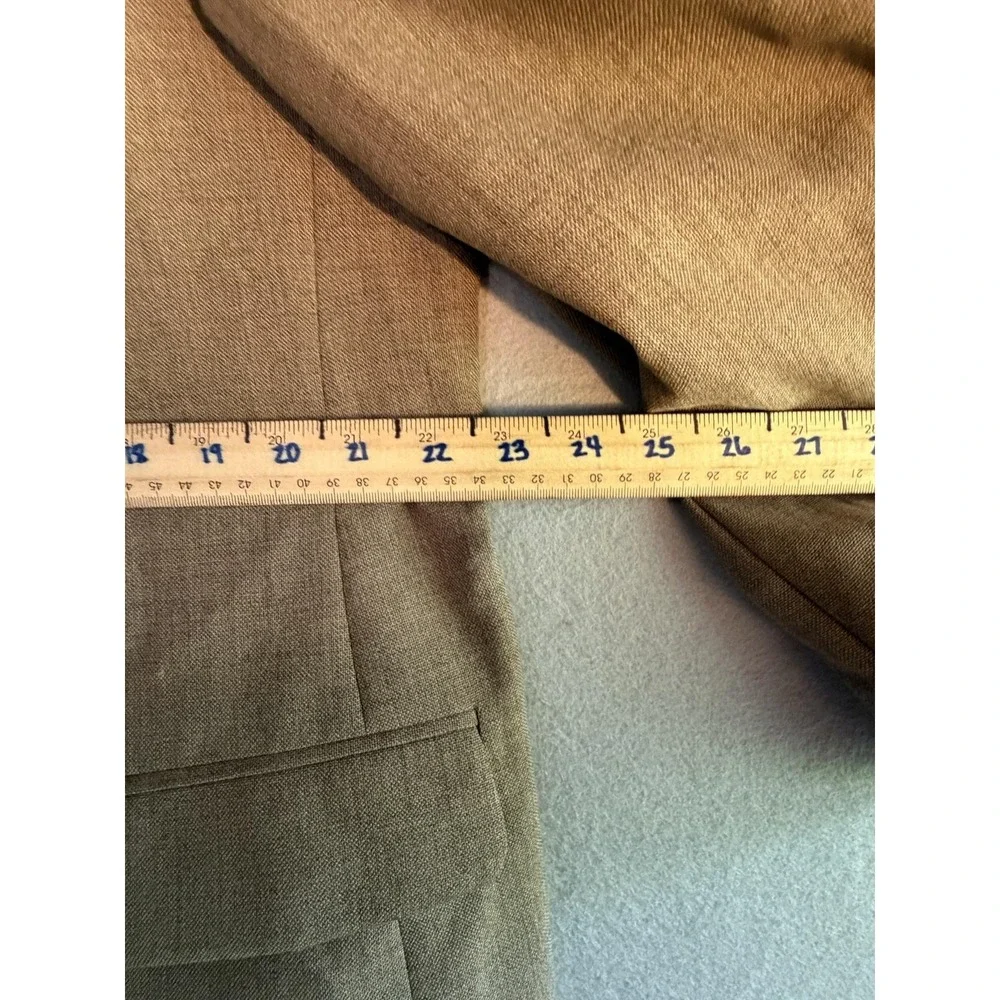 Stafford Blazer Sport Coat Mens 46S Beige Poly Wool Classic Gold Button Jacket